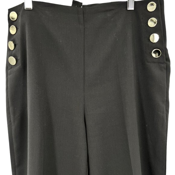 House of Harlow 1960 Womens Ankle Pants Straight Leg Regular Fit Black Size 10 - Picture 5 of 9